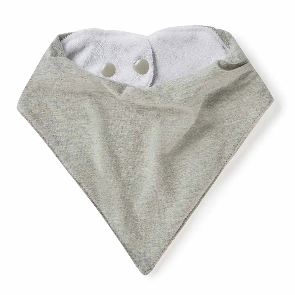 Grey Marle Organic Dribble Bib