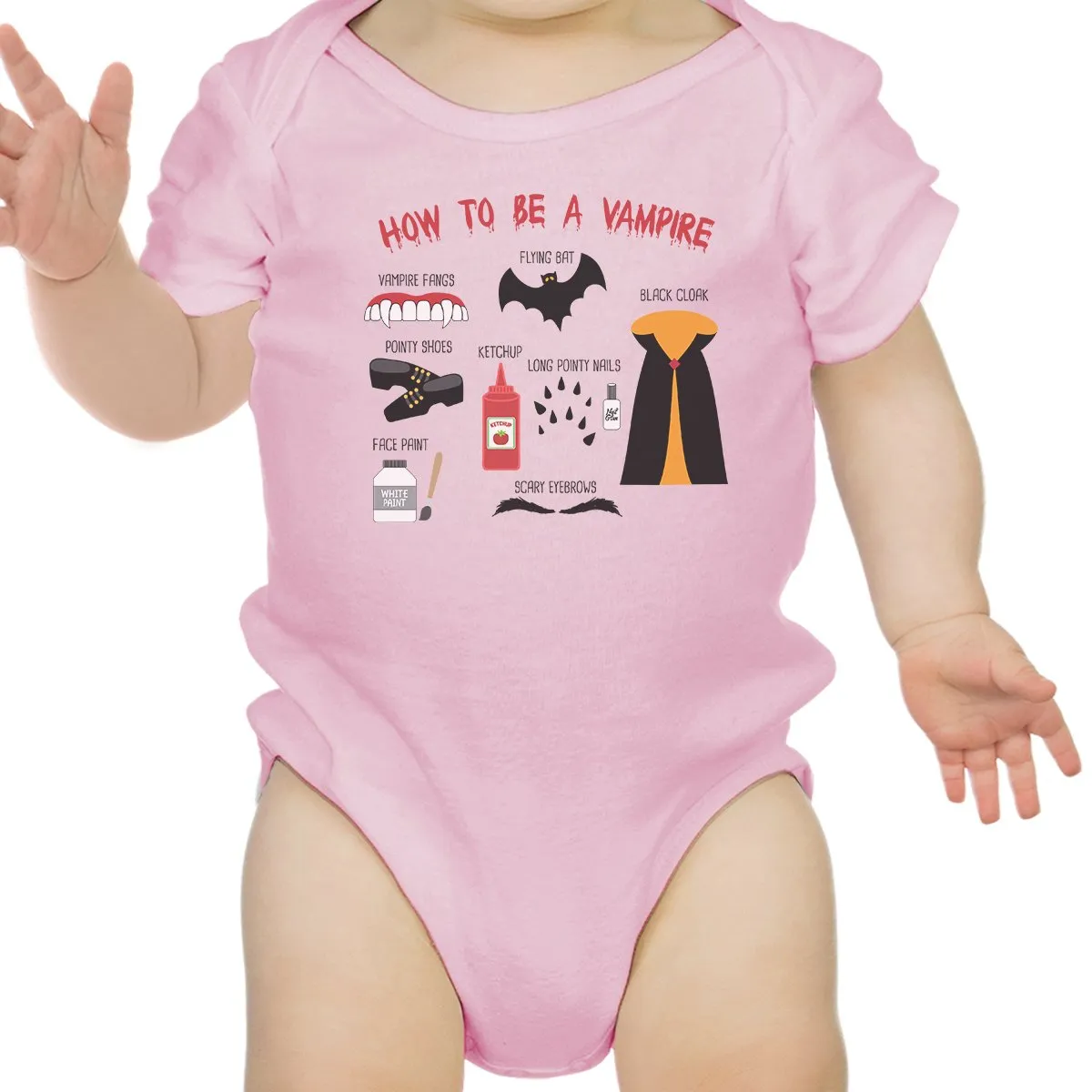 How To Be A Vampire Steps Baby Pink Bodysuit