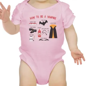 How To Be A Vampire Steps Baby Pink Bodysuit