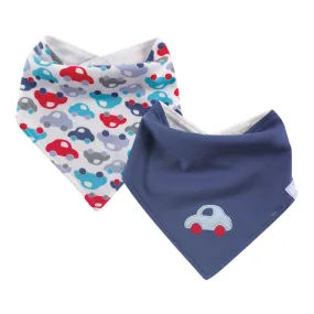 Hudson Baby Cotton Bandana Bibs, Cars 2-Pack