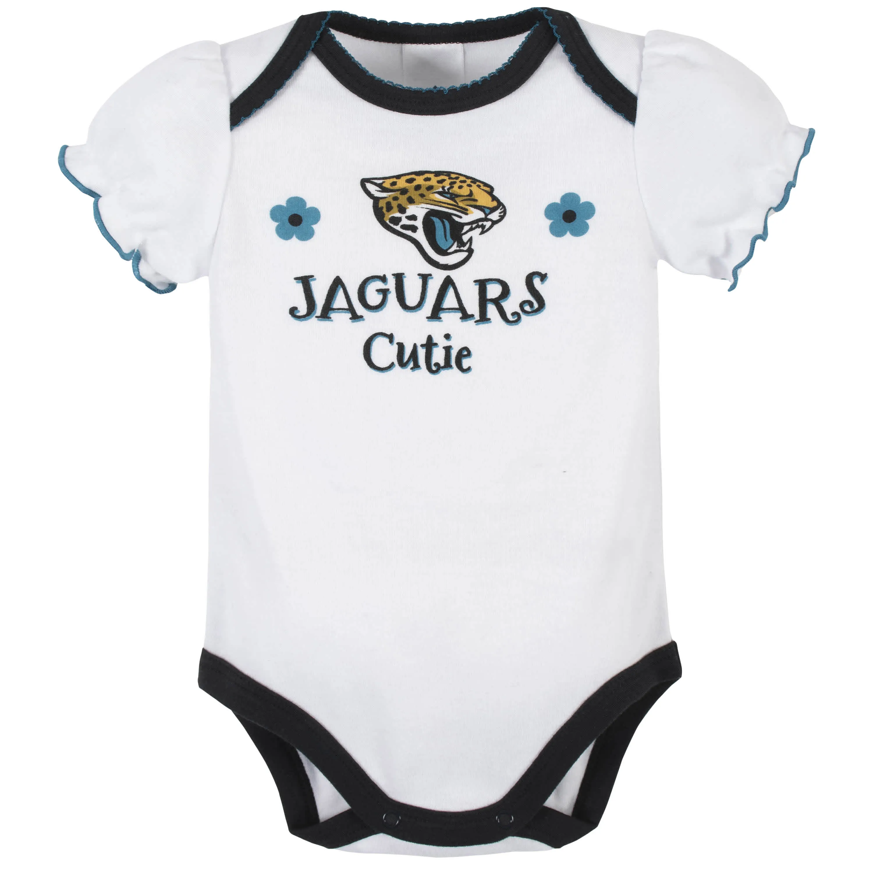 Jaguars Girls Shine 3-Pack Short Sleeve Bodysuits