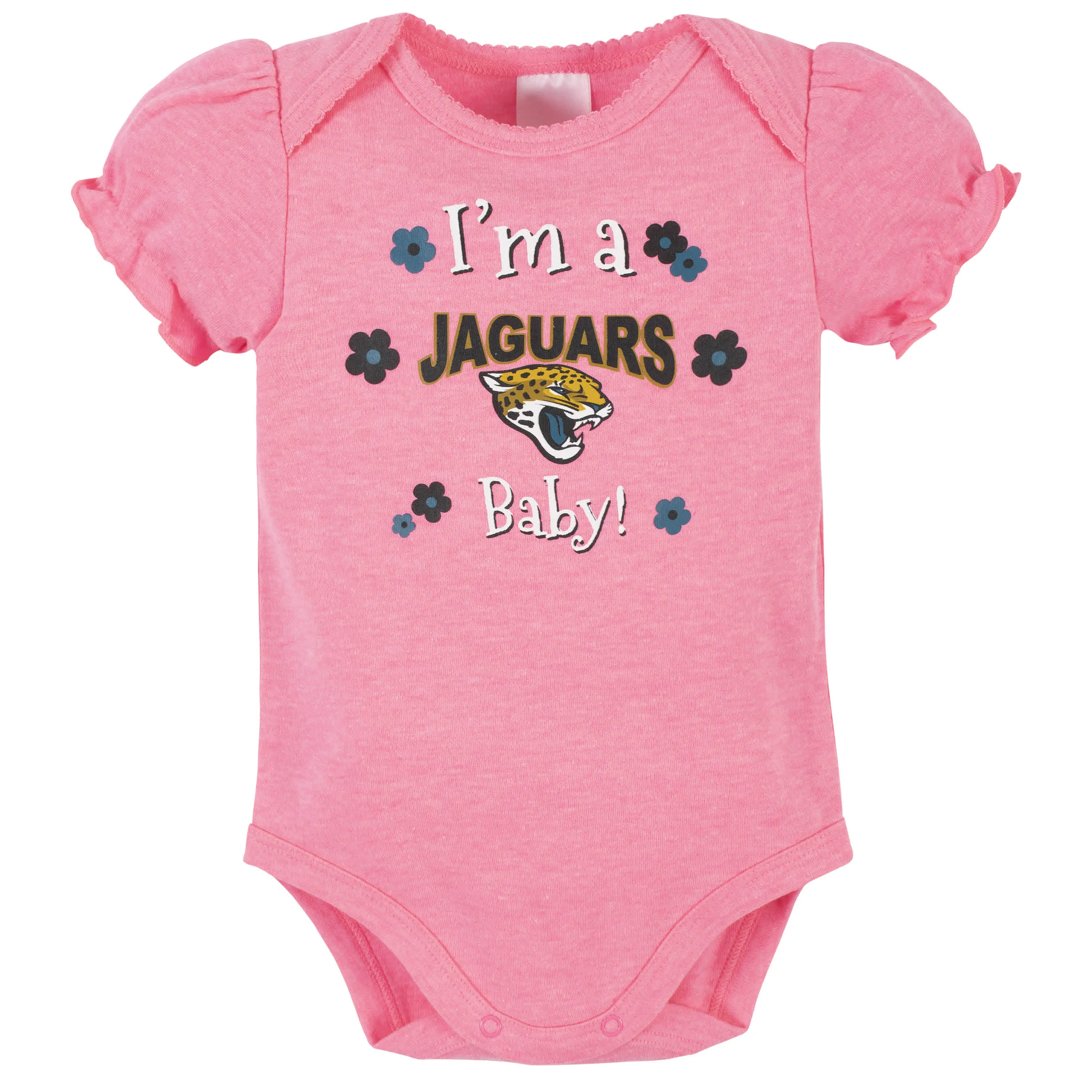 Jaguars Girls Shine 3-Pack Short Sleeve Bodysuits