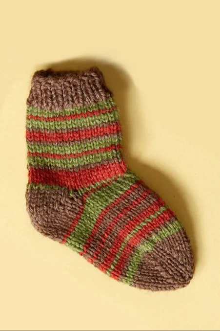 Knit Child's Striped Socks Pattern (Knit) - Version 5