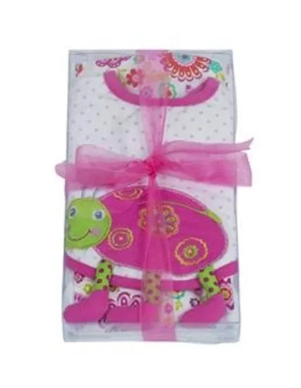 Ladybug Boxed Bib & Burp Cloth Set by Maison Chic