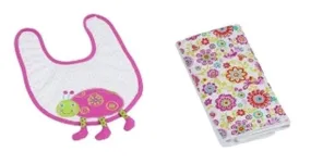Ladybug Boxed Bib & Burp Cloth Set by Maison Chic