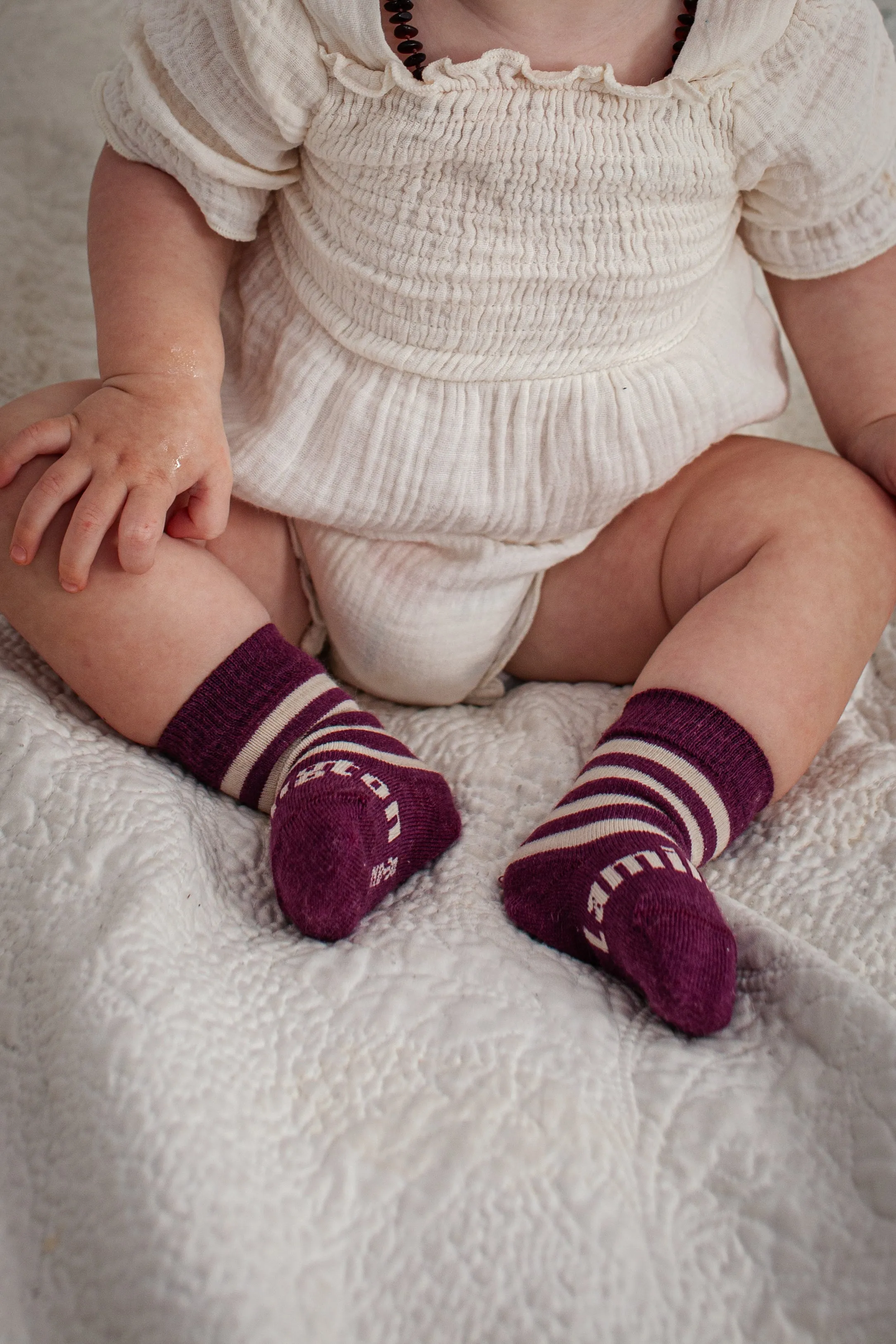 Lamington Crew Socks - Plum
