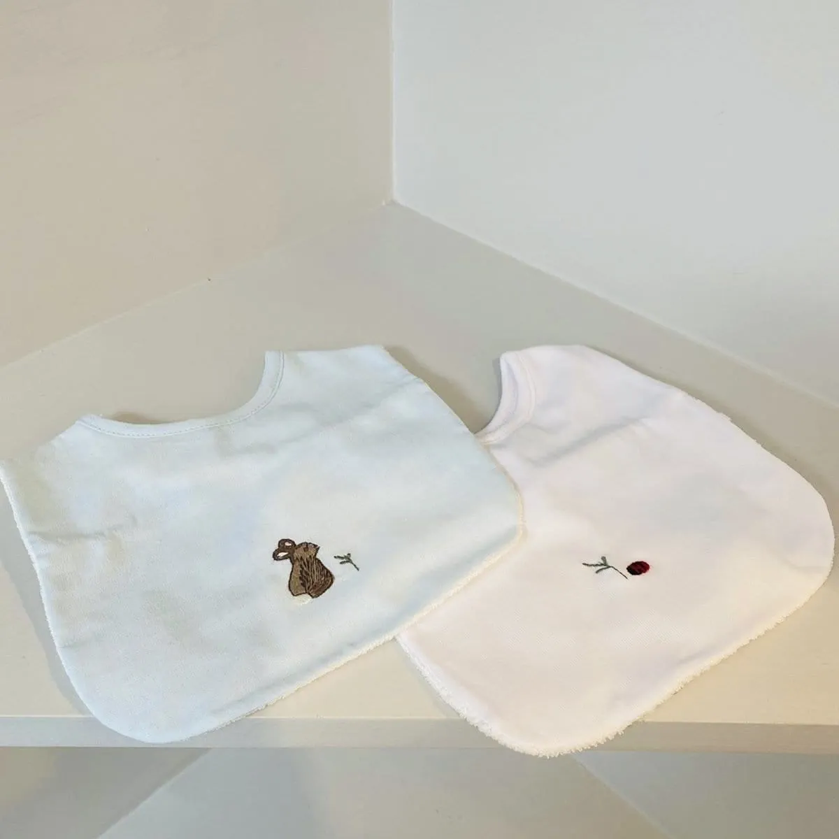 LARANJINHA- Rabbit Babygrow & Bibs - Aqua