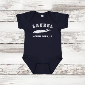 Laurel North Fork LI Baby Onesie | Classic Colors