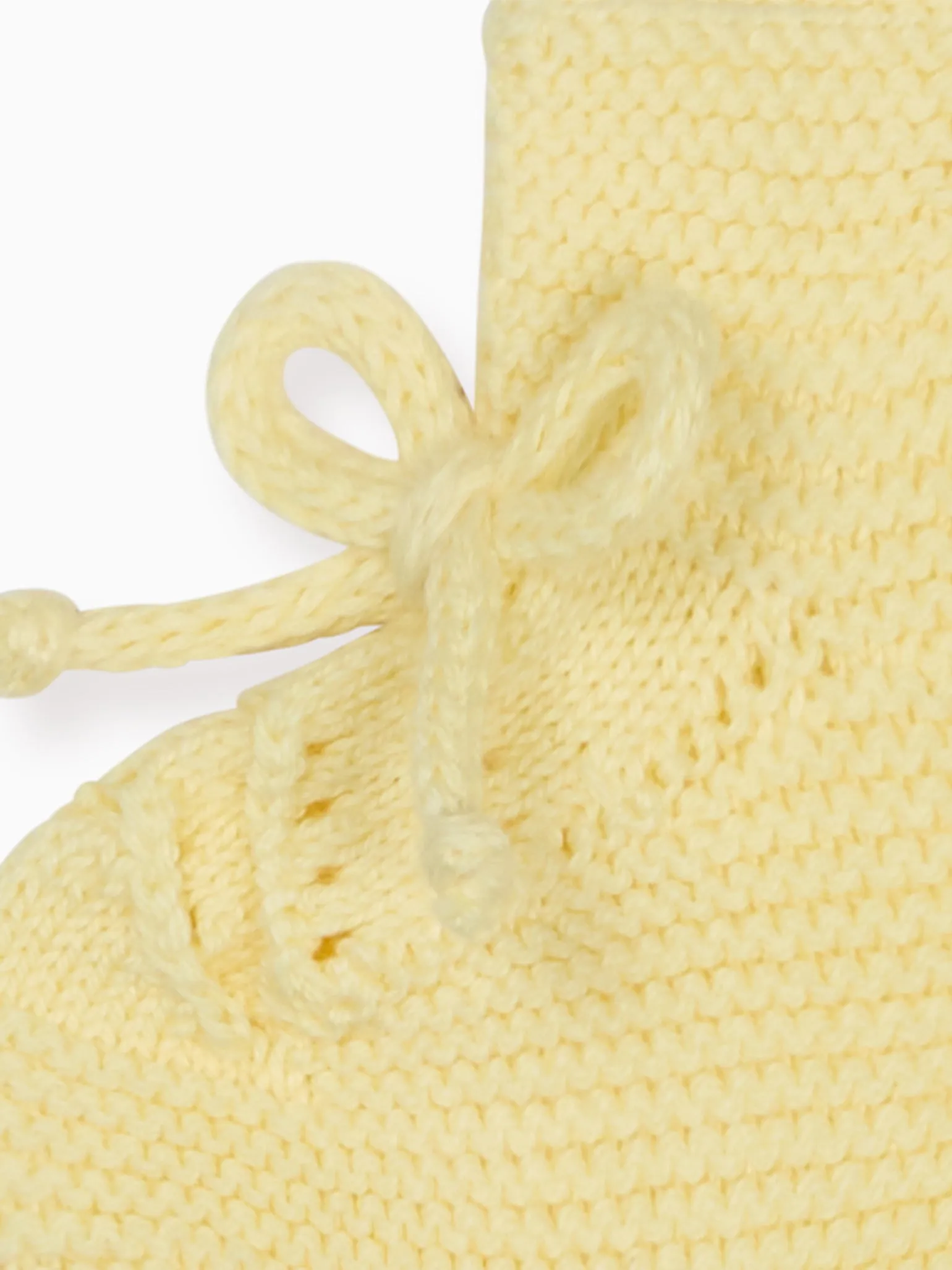 Lemon Rimevera Cotton Baby Knitted Booties