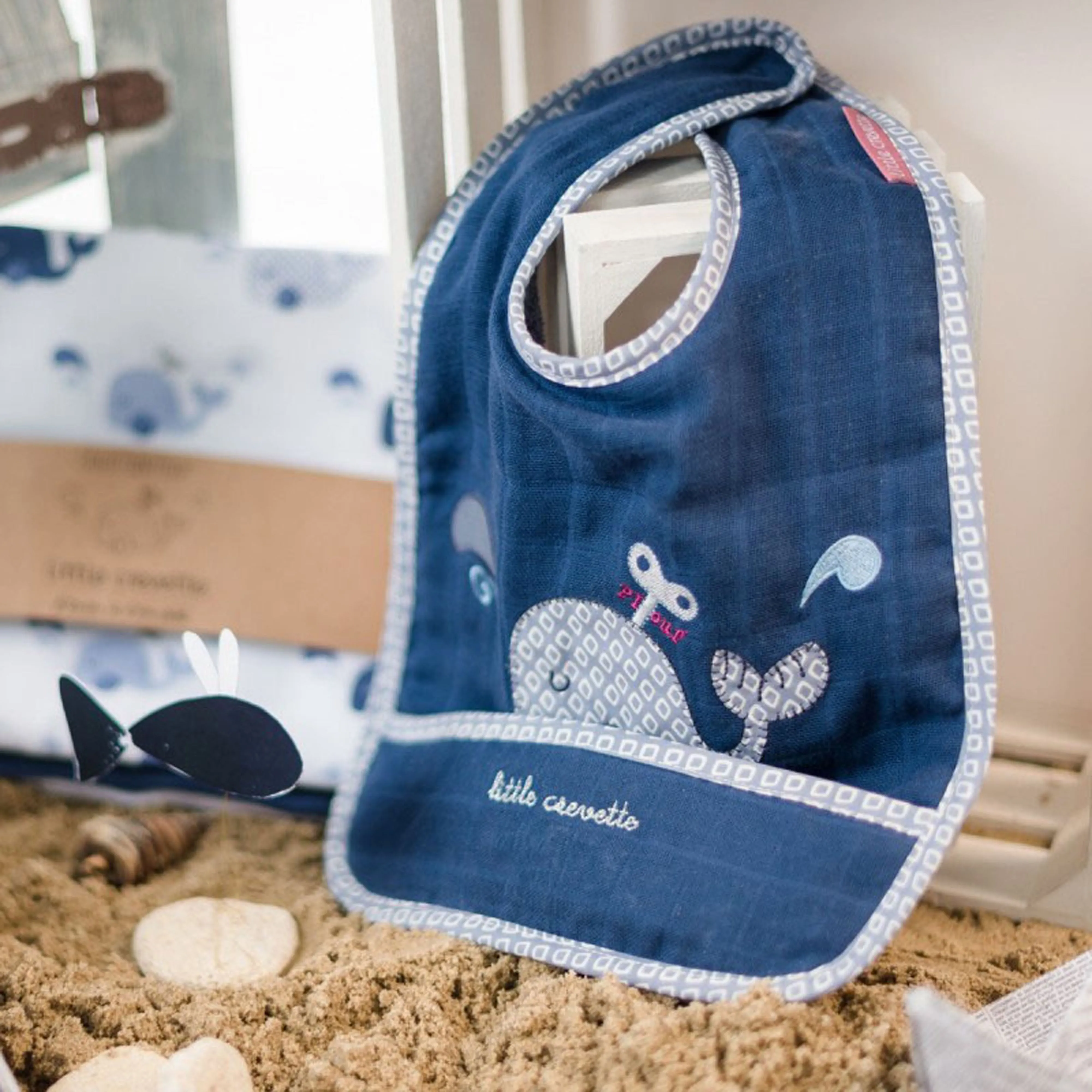 Little Crevette Bib Baleine