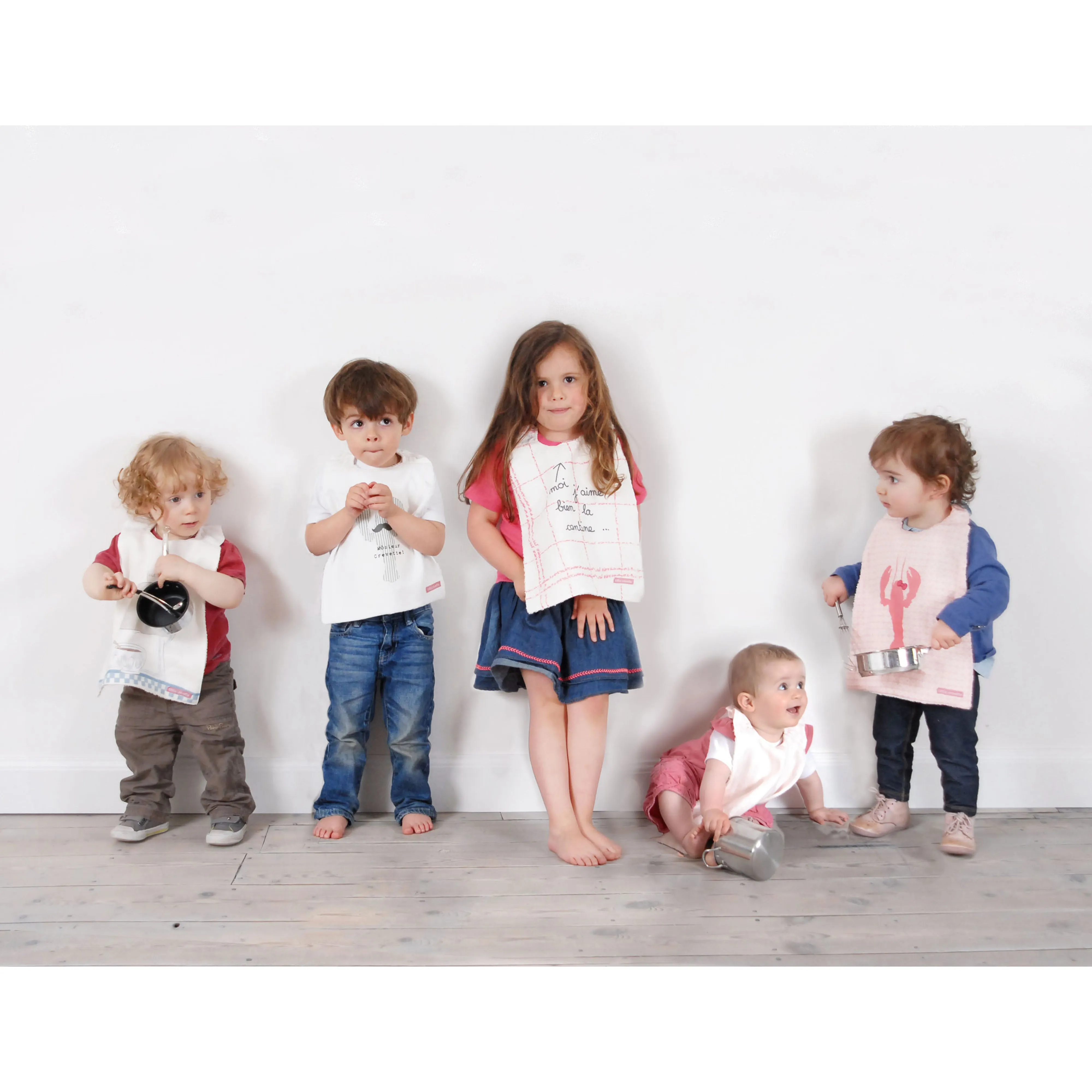 Little Crevette Elasticated Bib Mosieur Crevette