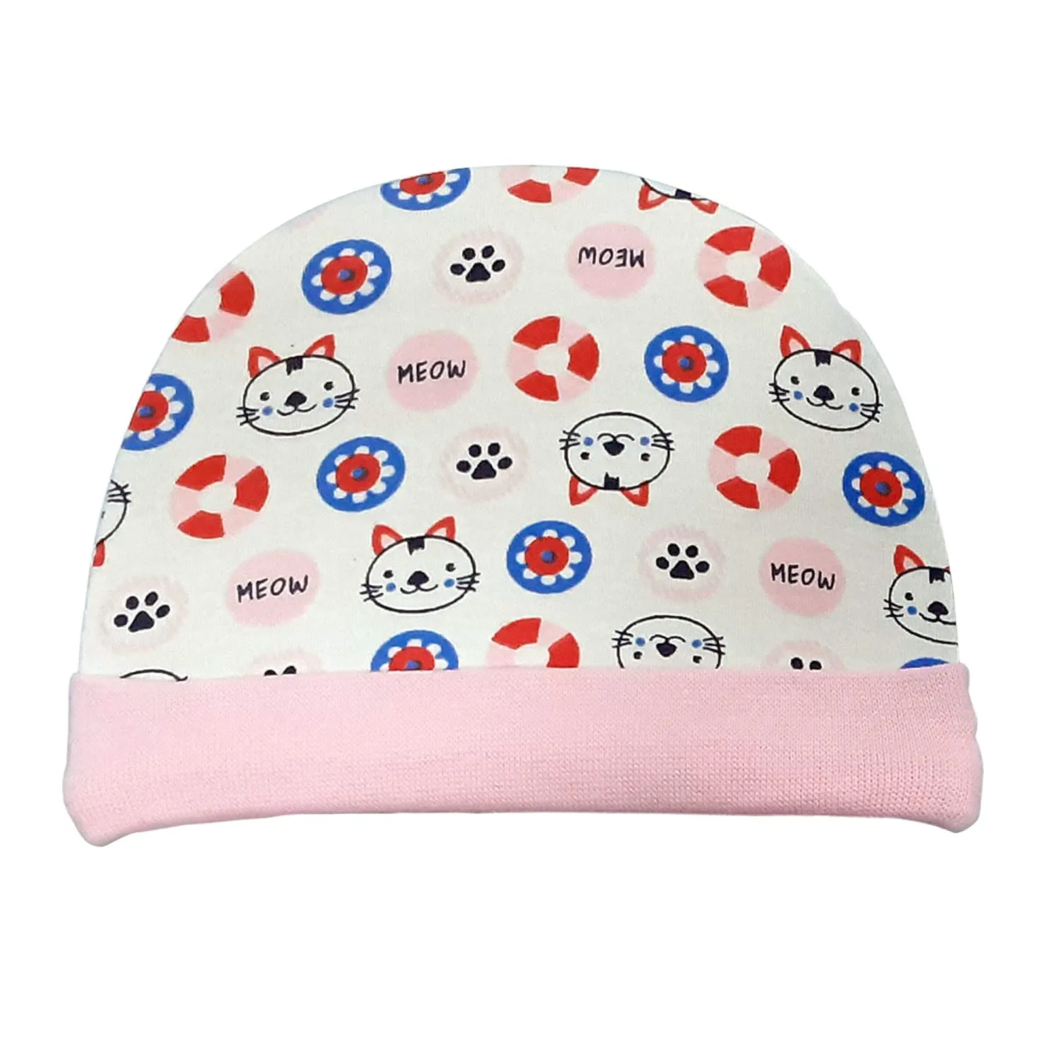 LuvLap 100% Cotton Baby Caps, Mittens and Booties Combo Set for 0-6 Months - Pack of 2 (Assorted)
