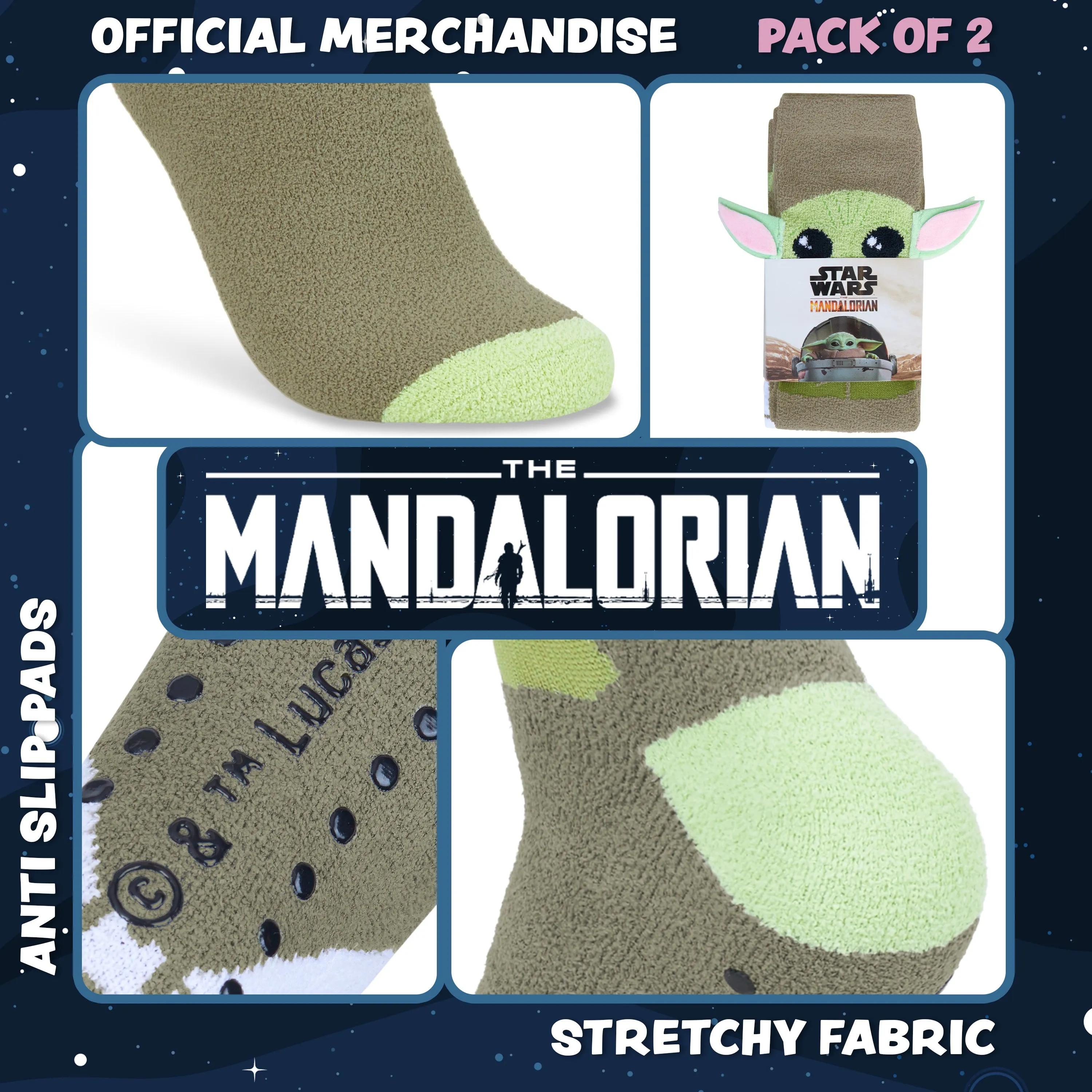 Mandalorian Precious Cargo Fluffy Socks for Ladies-2 Pack
