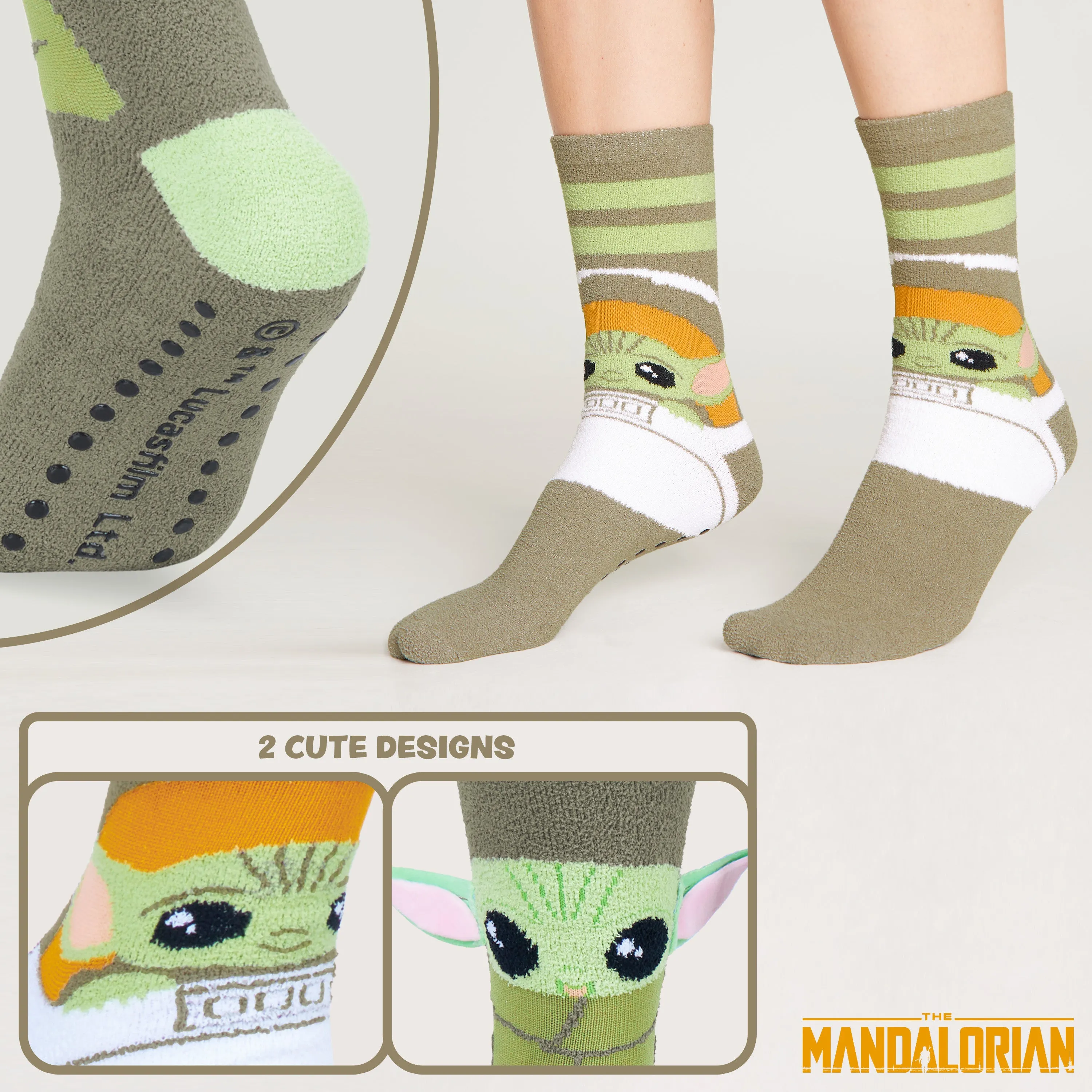 Mandalorian Precious Cargo Fluffy Socks for Ladies-2 Pack
