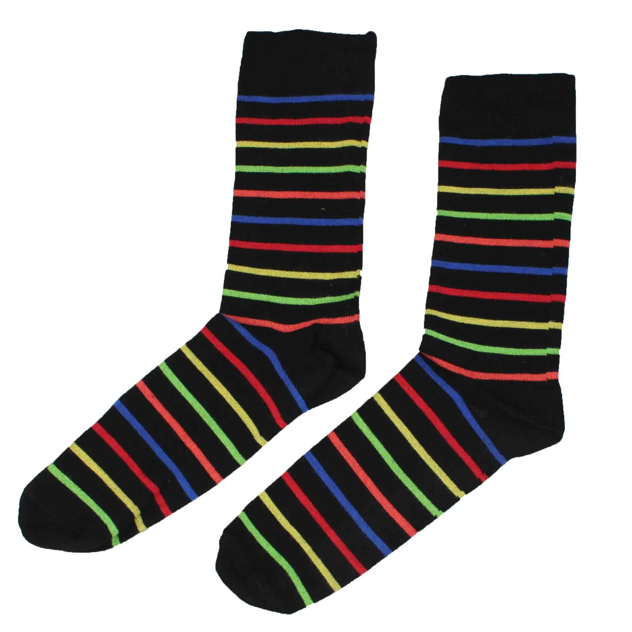 MEN'S 100% BAMBOO MULTI STRIPE SOCKS - 3 PACK