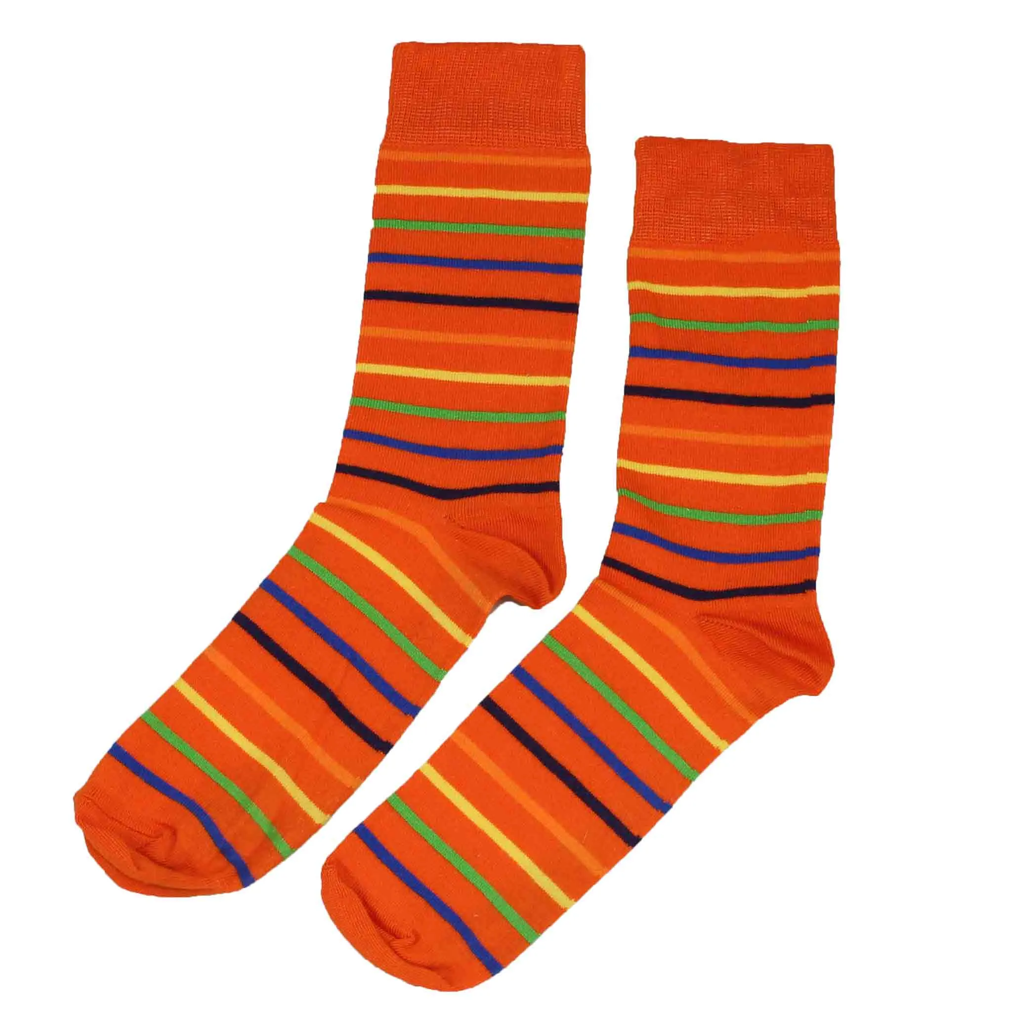 MEN'S 100% BAMBOO MULTI STRIPE SOCKS - 3 PACK