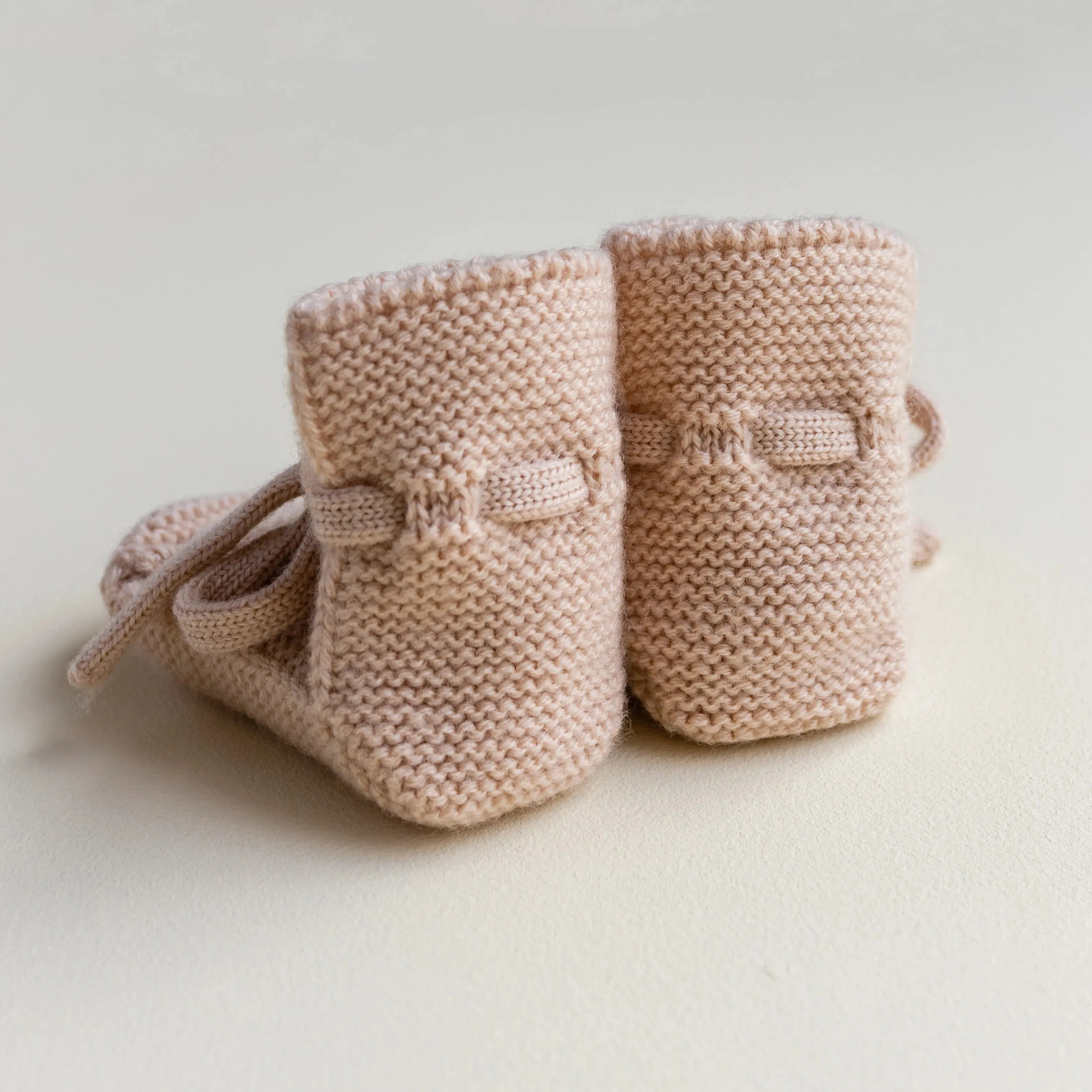 Merino Wool Baby Booties (Apricot)