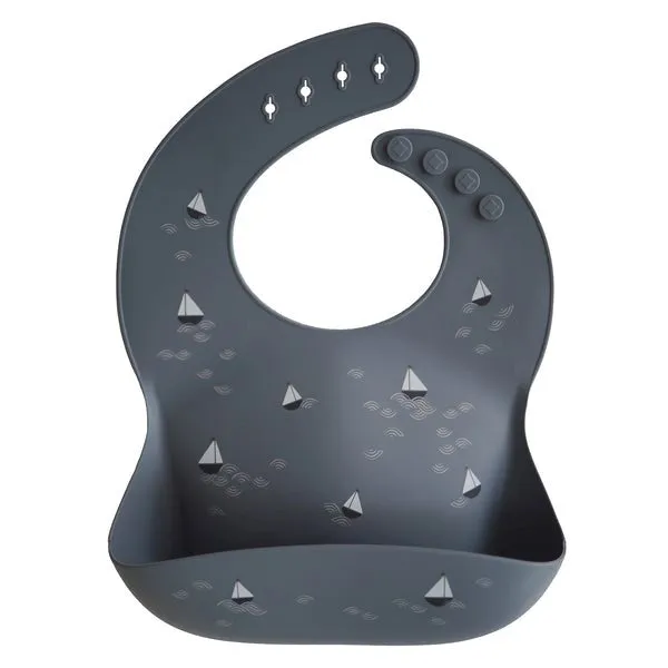 Mushie Silicone Baby Bib- Boats