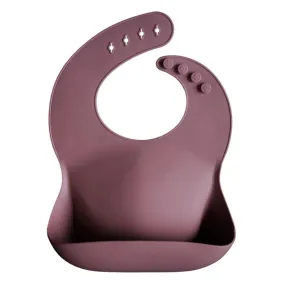 Mushie Silicone Baby Bib - Dusty Rose