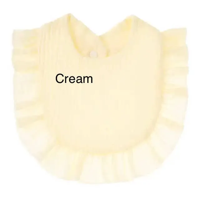 Muslin Ruffle Bib