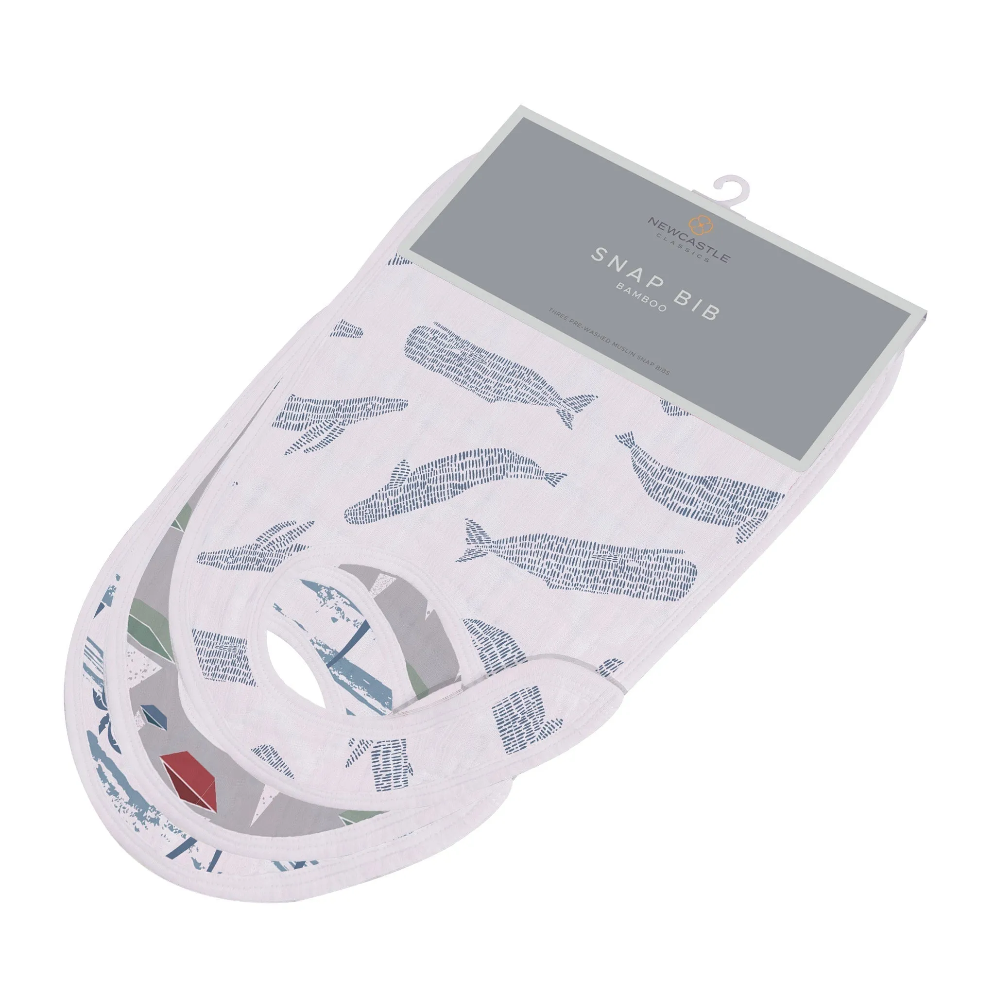 Ocean Tides Bamboo Snap Bibs 3PK