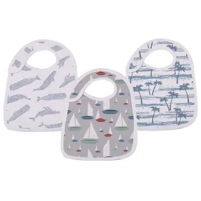 Ocean Tides Bamboo Snap Bibs 3PK