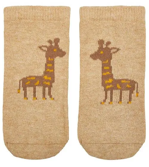 Organic Baby Socks Jacquard Mr Giraffe
