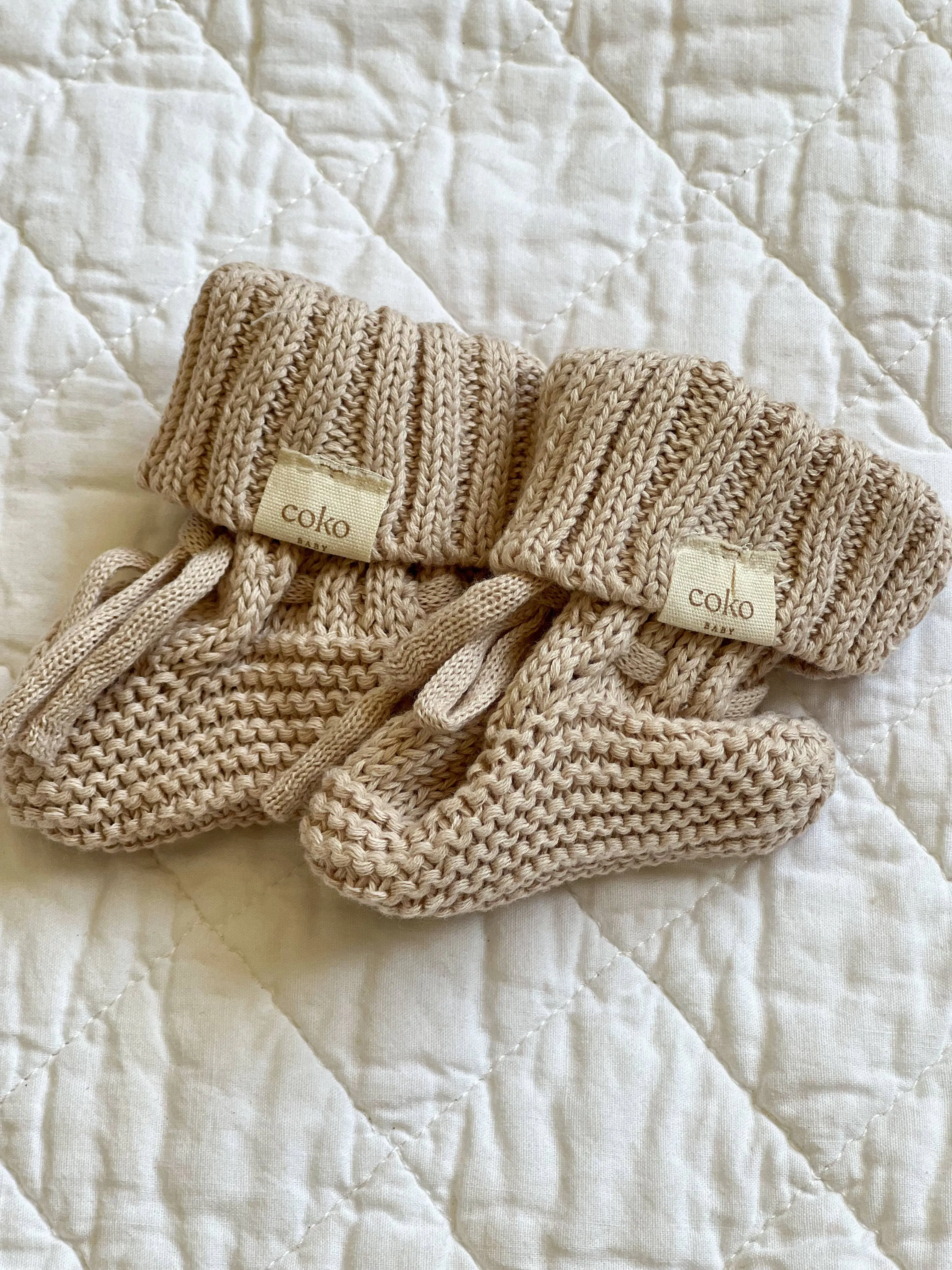 Organic Cotton Booties - x3 Colourways