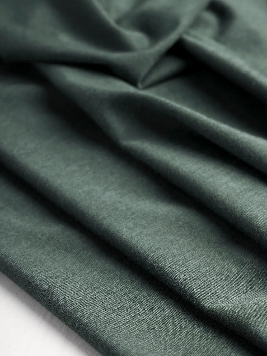 Organic Cotton   Tencel Stretch Knit Jersey - Pine Green - Swatch