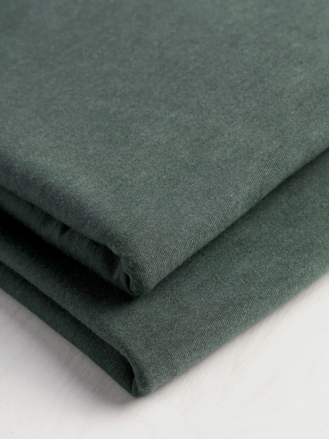 Organic Cotton   Tencel Stretch Knit Jersey - Pine Green - Swatch