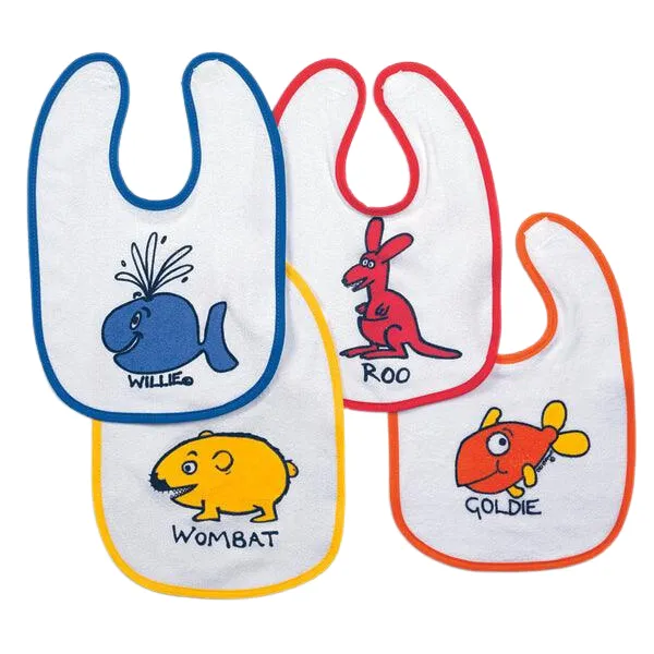 Ozi Varmints Baby Bib Xmas Grub