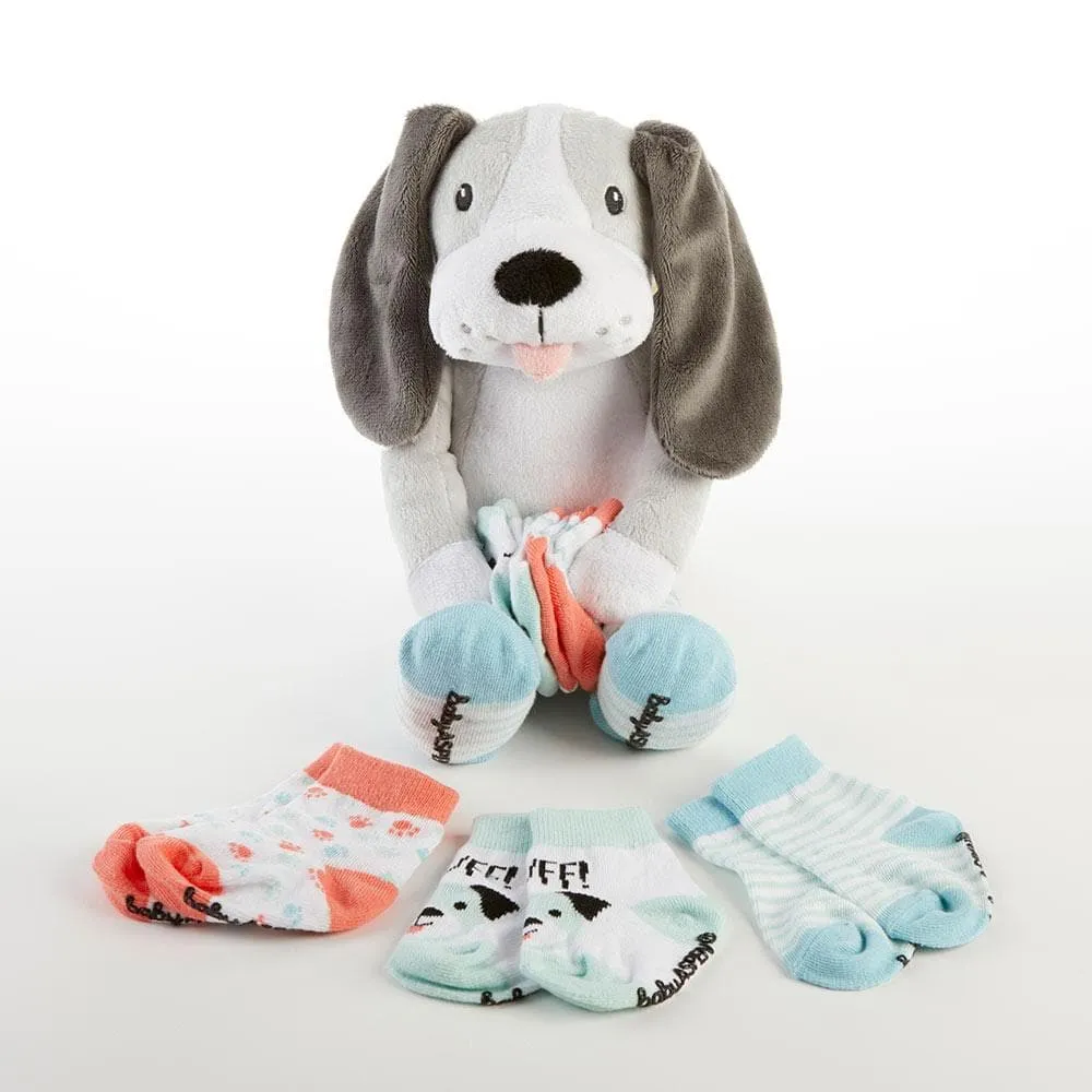Parker the Puppy Plush Plus Socks for Baby