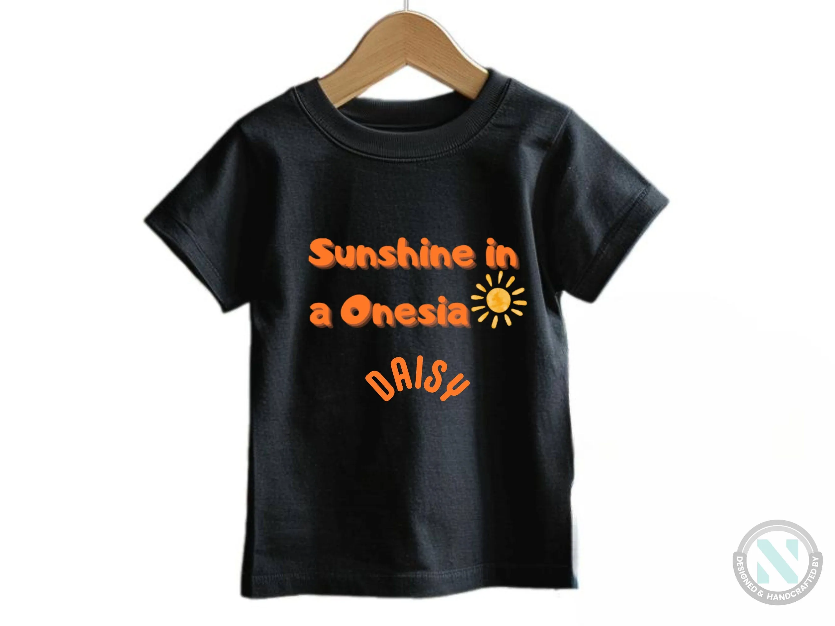 Personalized Baby Bodysuit with "Sunshine in a Onesie," Perfect Birthday Gift