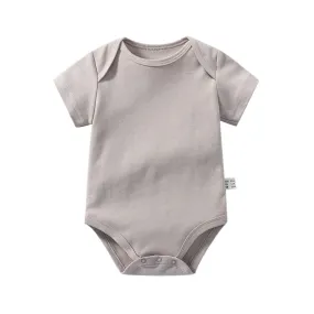 Plain Sand Short Sleeve Bodysuit