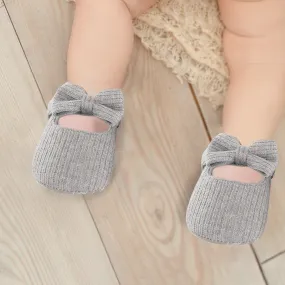 Pretty Bow Grey Booties