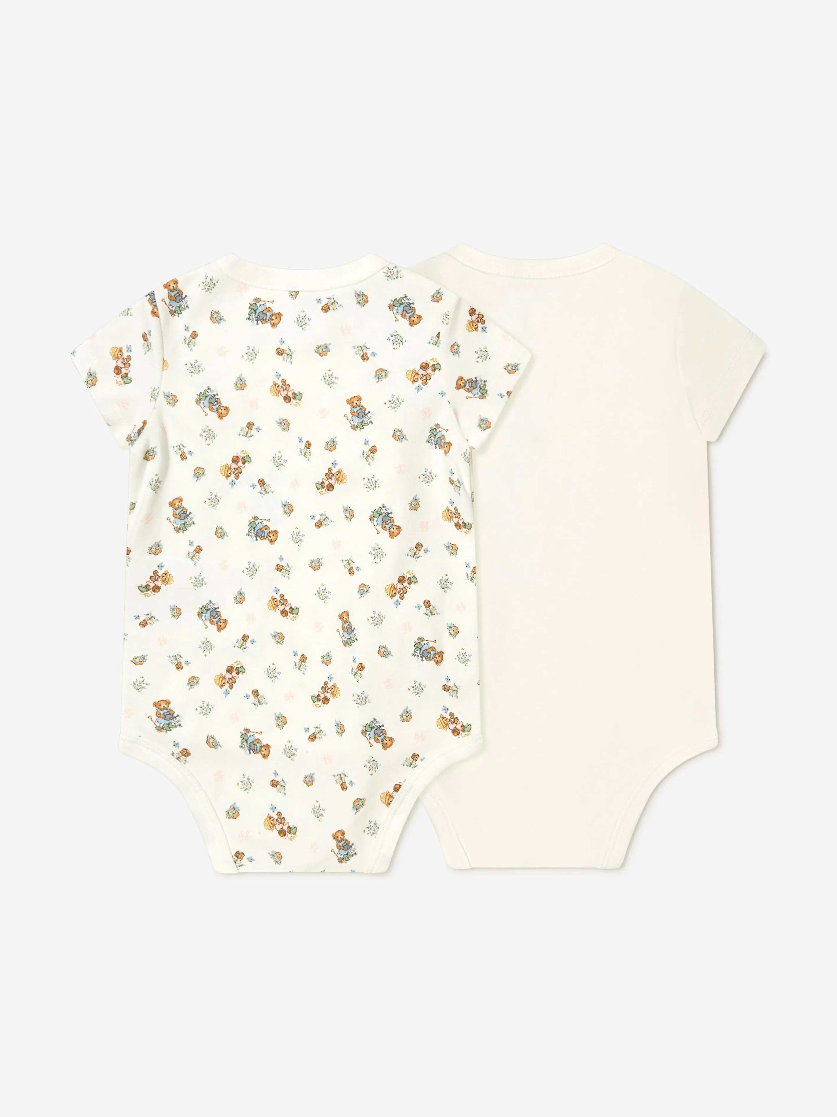 Ralph Lauren Baby Girls Bear Bodysuits Gift Set in Ivory