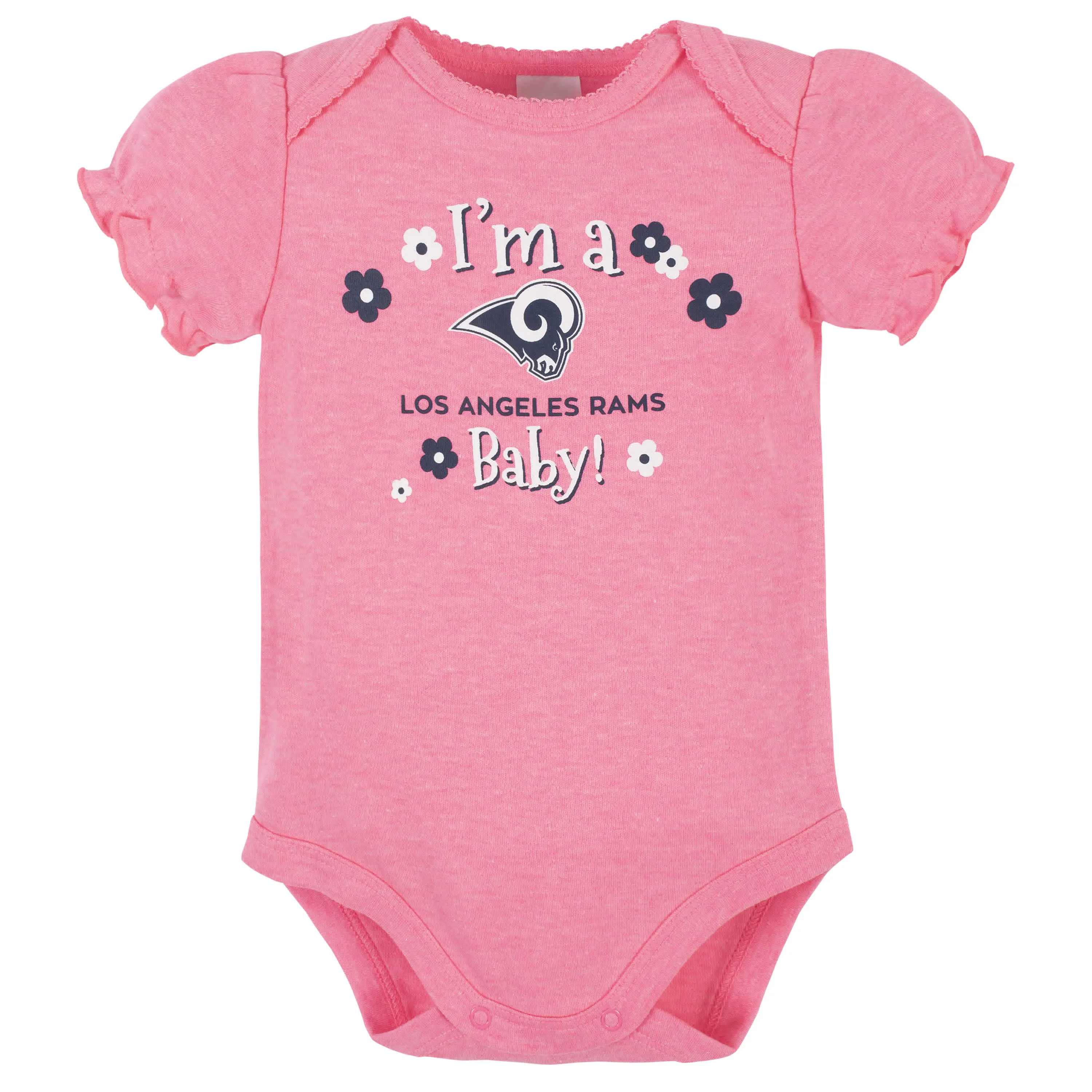 Rams Girls Shine 3-Pack Short Sleeve Bodysuits