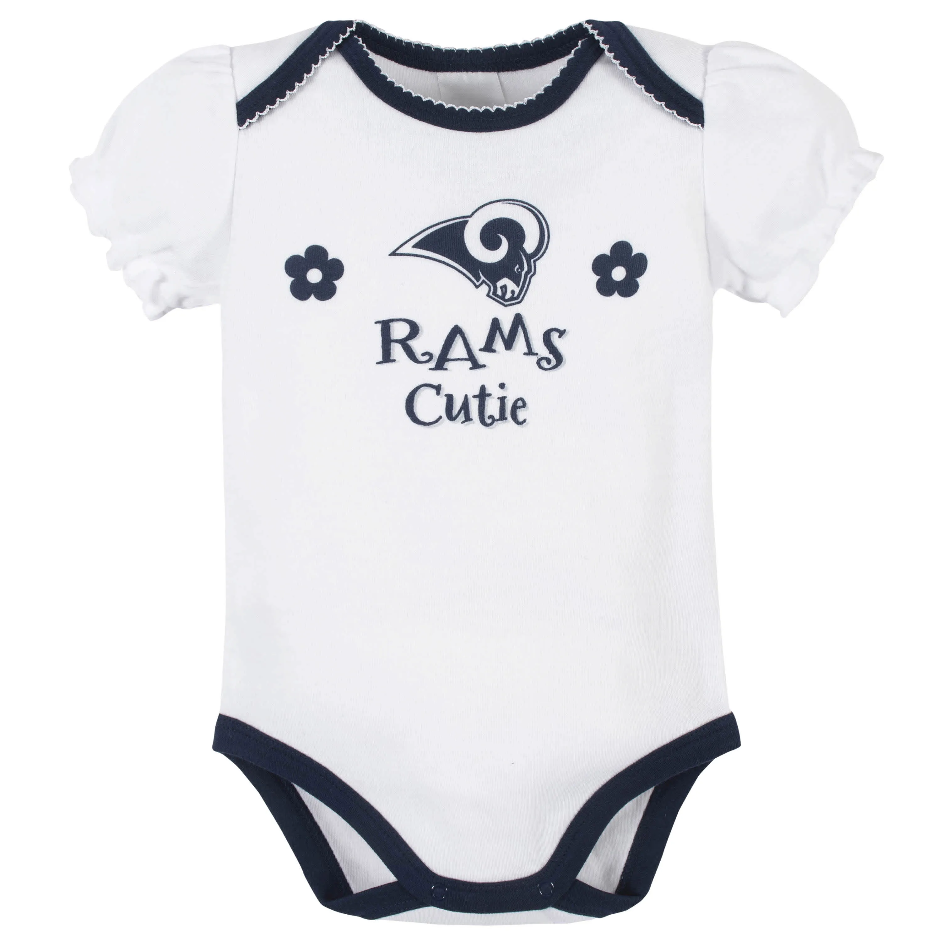 Rams Girls Shine 3-Pack Short Sleeve Bodysuits