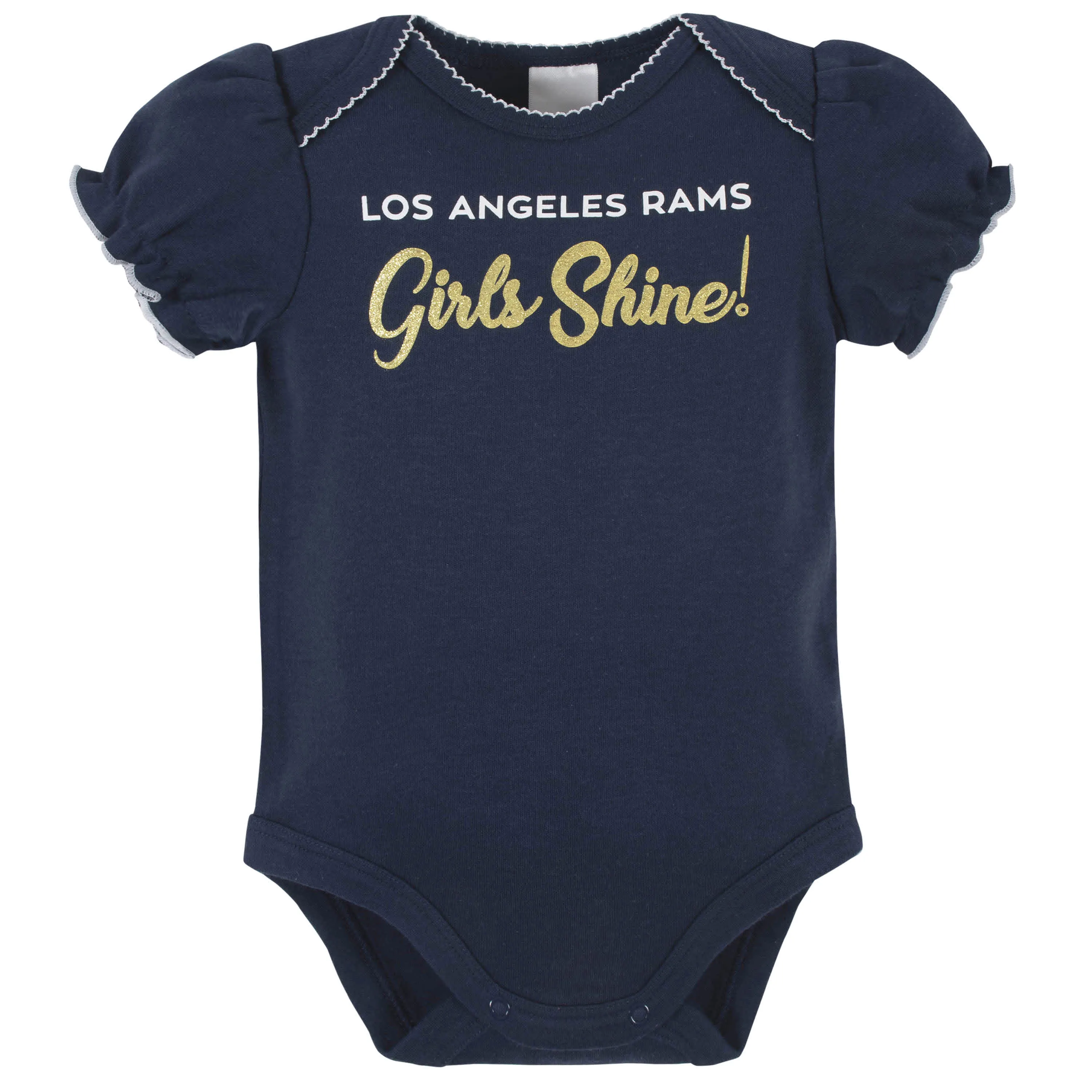 Rams Girls Shine 3-Pack Short Sleeve Bodysuits