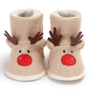 Reindeer Baby Booties