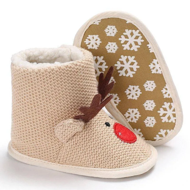 Reindeer Baby Booties