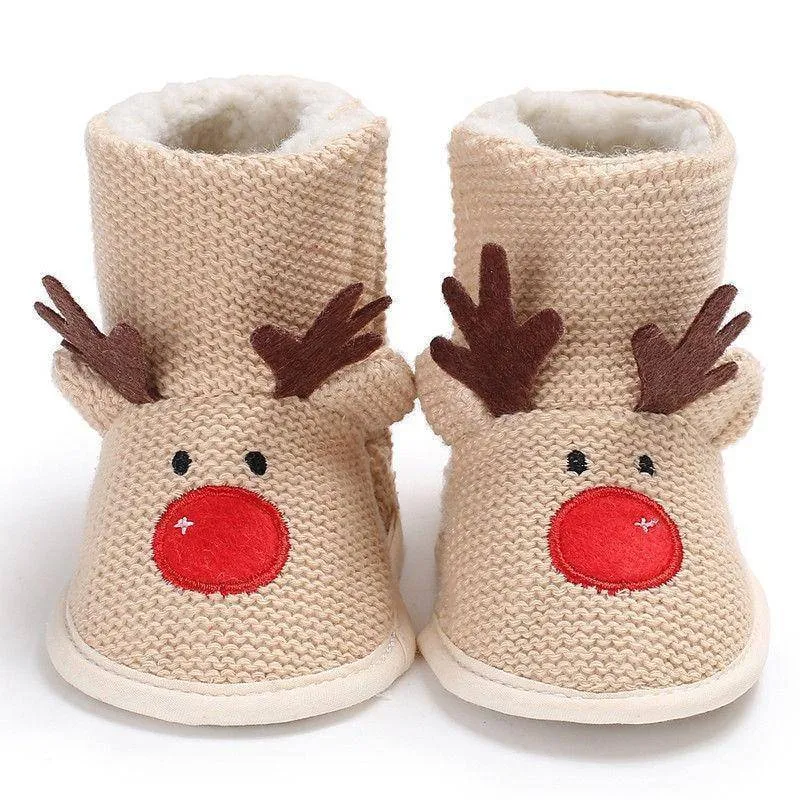 Reindeer Baby Booties