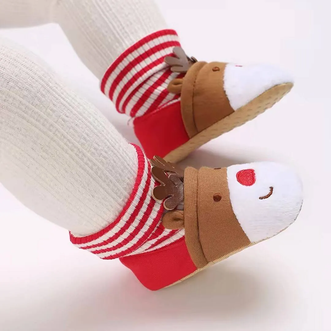 Reindeer Baby Booties