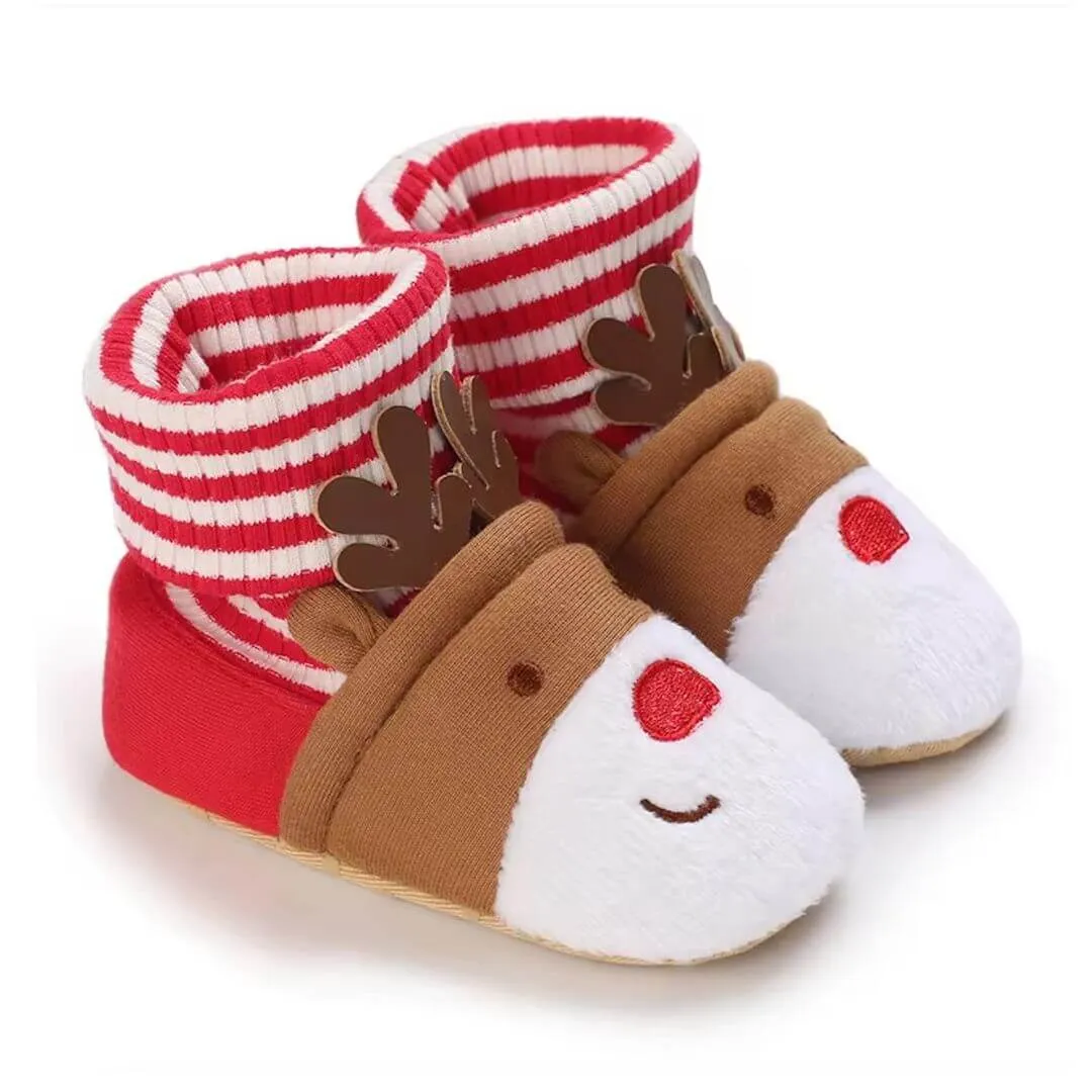 Reindeer Baby Booties