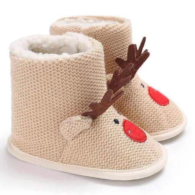 Reindeer Baby Booties