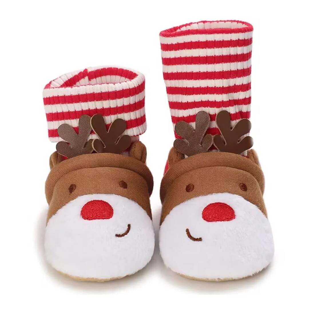 Reindeer Baby Booties