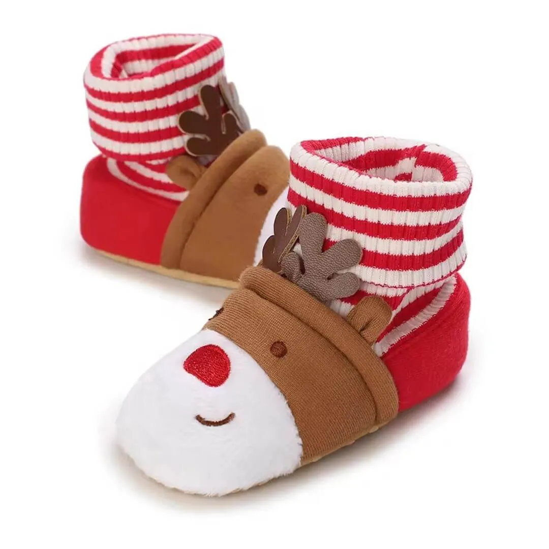 Reindeer Baby Booties