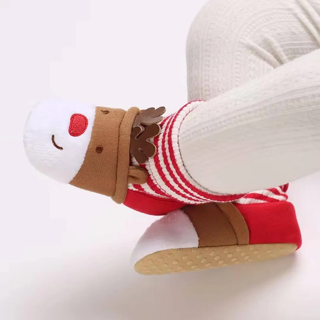 Reindeer Baby Booties
