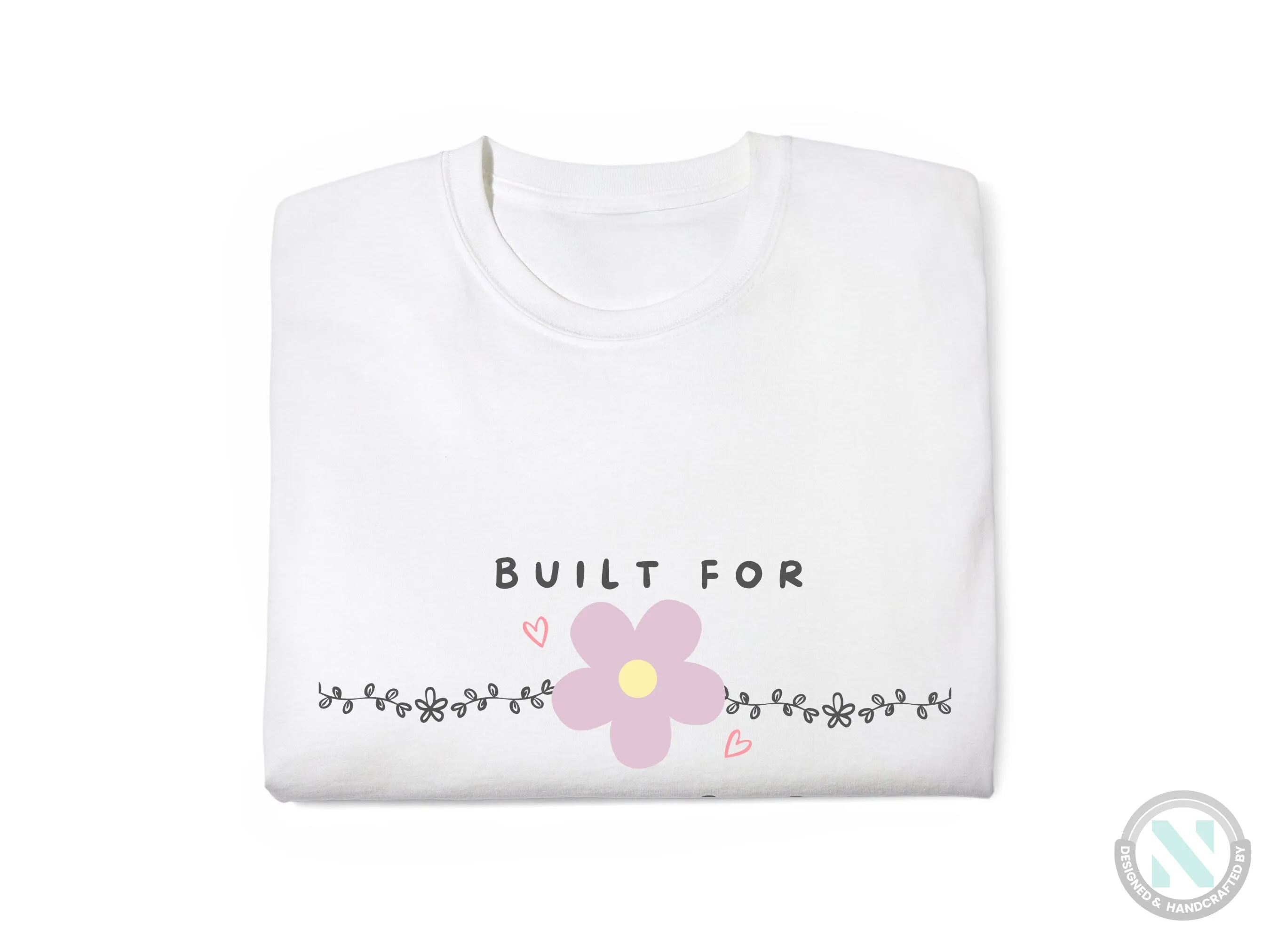 Short Sleeve Personalize Name And Date Baby Bodysuit for Girls With "Built For Cuddles"