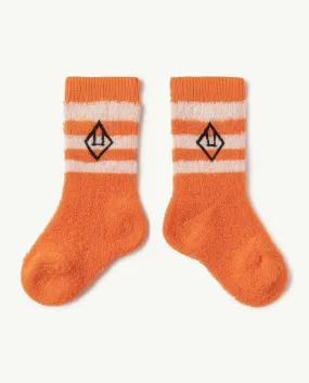 Skunk Baby Socks - Orange Logo